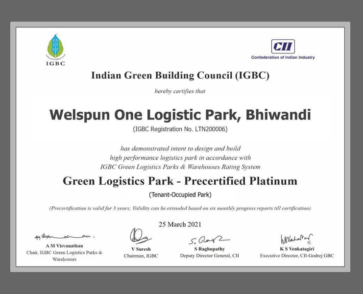 Indian Green Building Council Cretificate